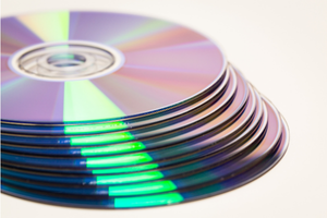 A stack of CDs.