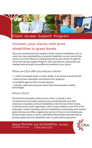 Client Access Program flyer