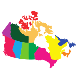 Map of Canada.