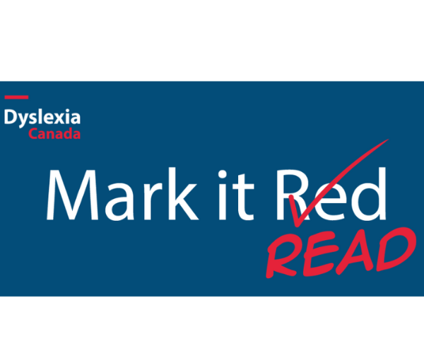 Dyslexia Canada Mark it Read banner.