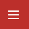 Zoomed in view of the main menu icon, three horizontal lines on top of each other.