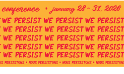 The official OLA Super conference banner containing the 2026 theme: We persist.