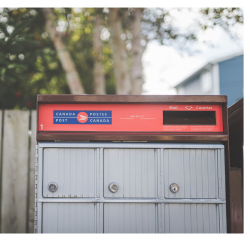 Canada Post community mailbox.