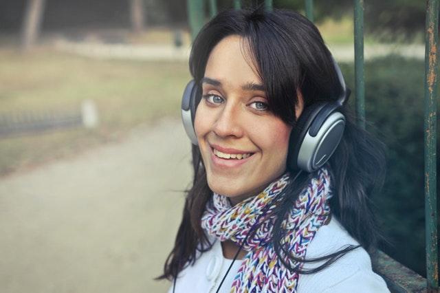 Woman with headphones