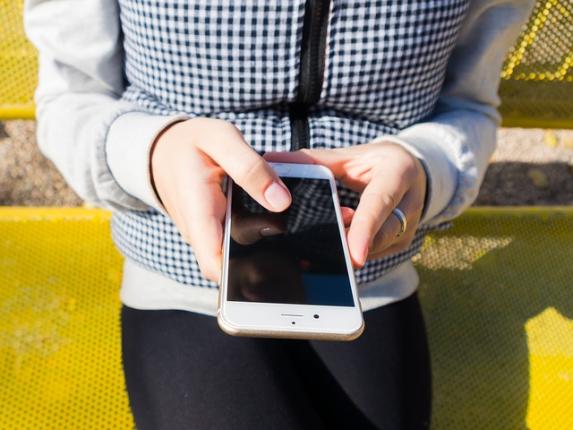 Woman using a smartphone