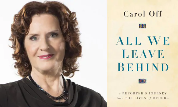 Book cover of All we leave behind and photo of author