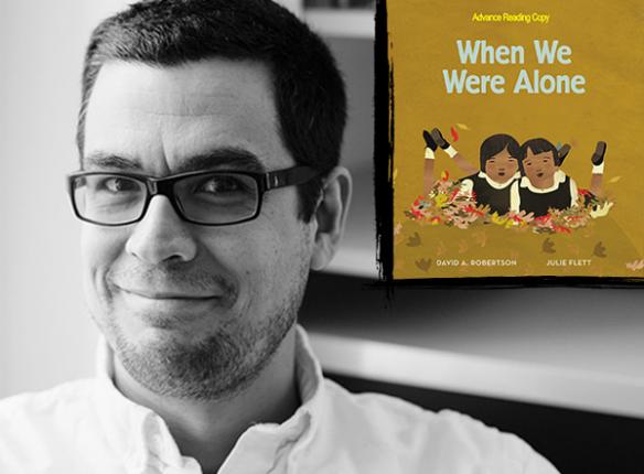 Book cover of When we were alone and photo of author