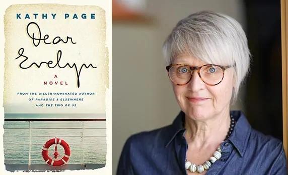 Book cover of Dear Evelyn and photo of author