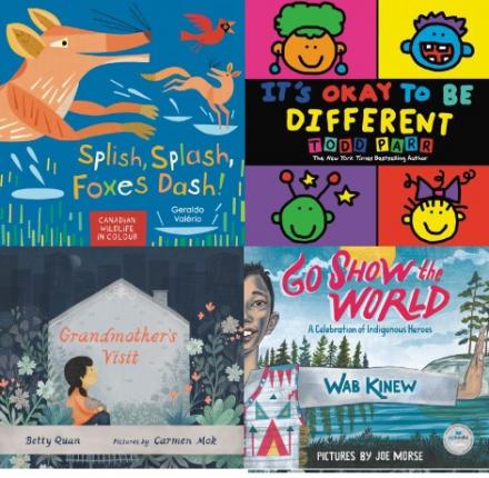 Cover images of 4 printbraille books