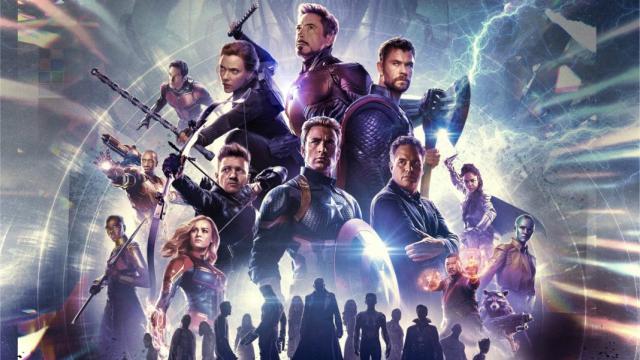 Movie poster composite for Avengers with characters in the Marvel universe