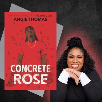 Book cover of Concrete Rose with photo of author