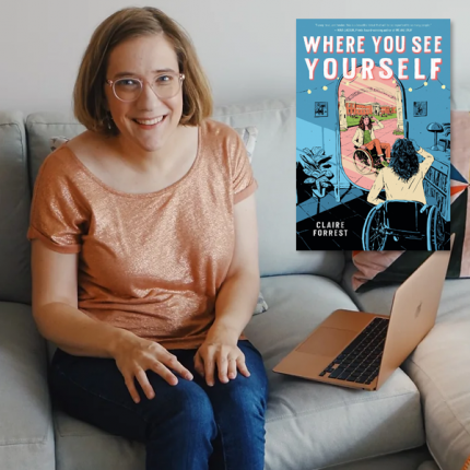 Book cover of Where you see yourself and photograph of author Claire Forrest