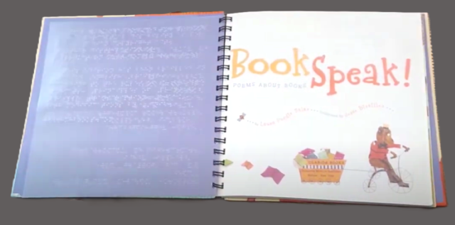 Un exemple de livre en imprimé-braille.