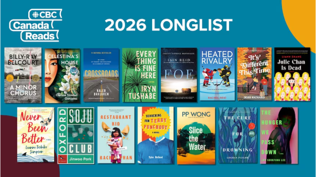 Book covers for the 2026 Canada Reads long list.