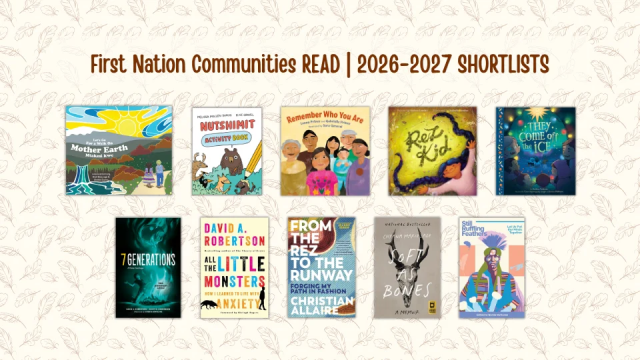 Book covers for the 2026-2027 FNCR shortlisted titles