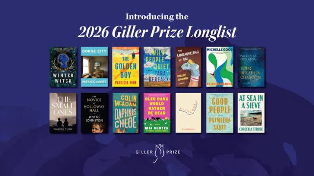 Book covers from the 2026 Giller long list
